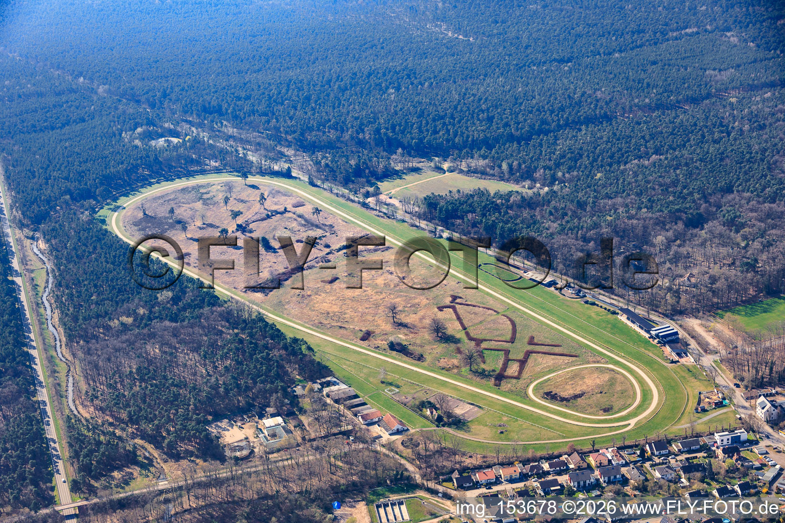 Horse racing track of the Palatinate Racing Club Haßloch eV in Haßloch in the state Rhineland-Palatinate, Germany