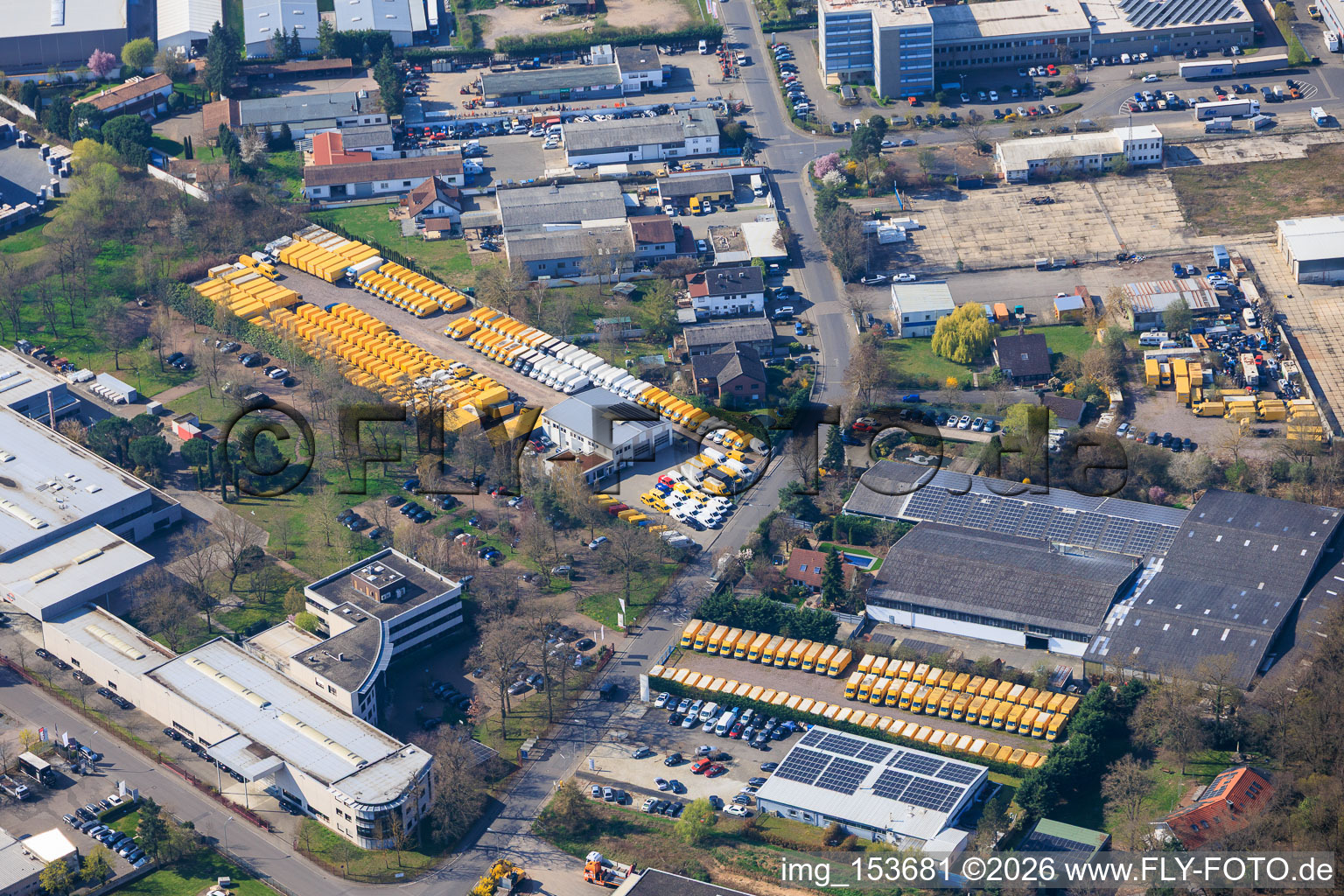 Industrial park Im Altenschemel with Graf Nutzfahrzeuge GmbH, RULAND Engineering & Consulting GmbH and Höflinger Millingsystems / Umwelttechnik Mühlen- und Maschinenbau GmbH in the district Speyerdorf in Neustadt an der Weinstraße in the state Rhineland-Palatinate, Germany