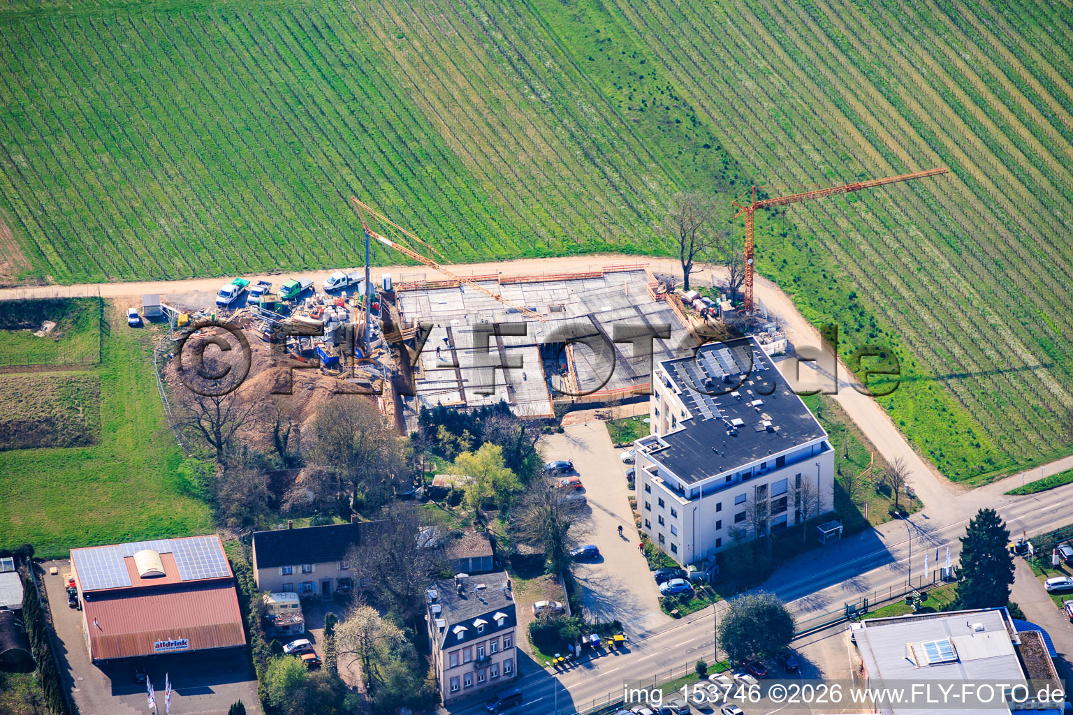 New construction site at Wollmesheimer Höhe in Landau in der Pfalz in the state Rhineland-Palatinate, Germany