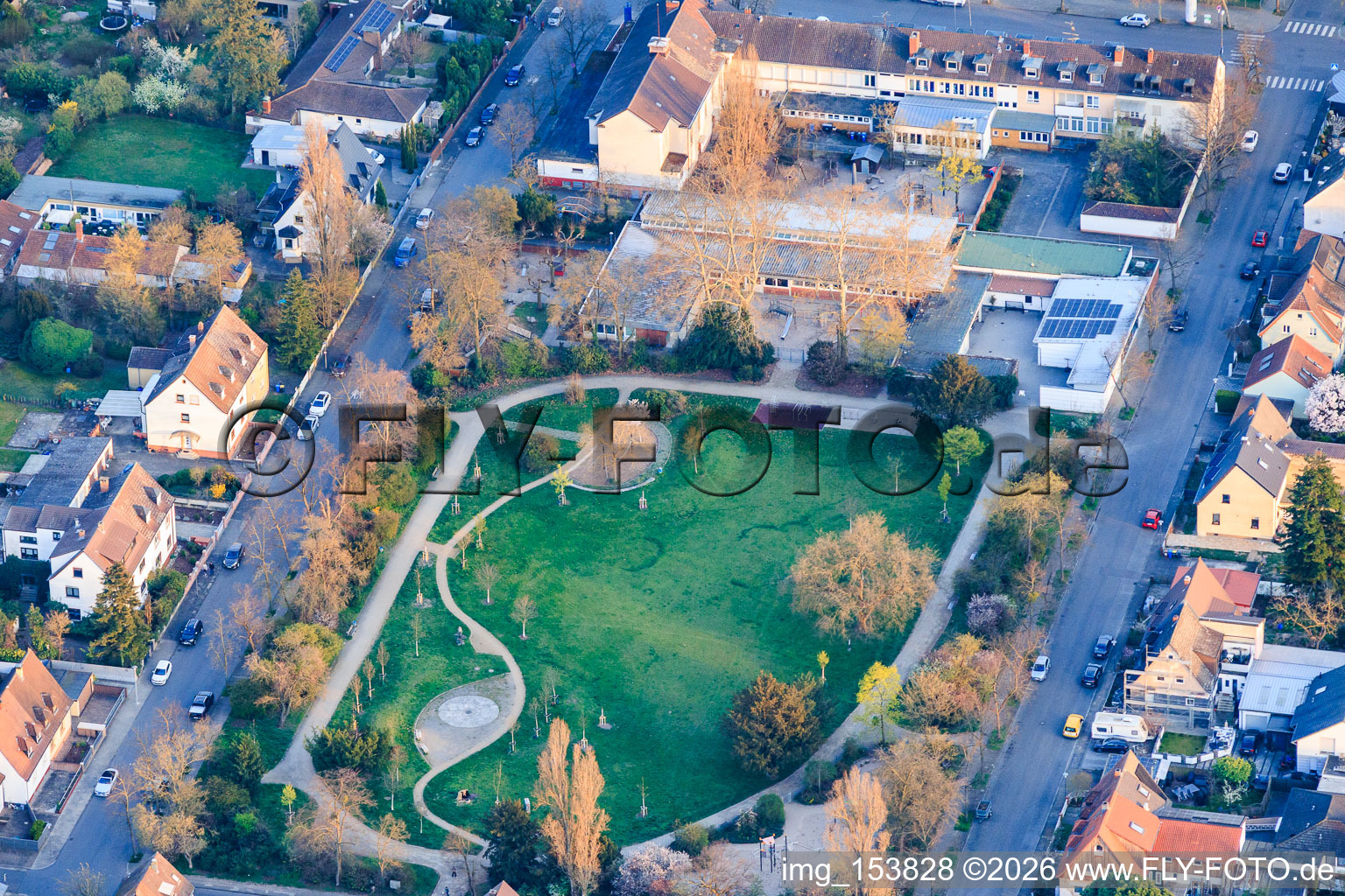 Volkspark in the district Gartenstadt in Ludwigshafen am Rhein in the state Rhineland-Palatinate, Germany