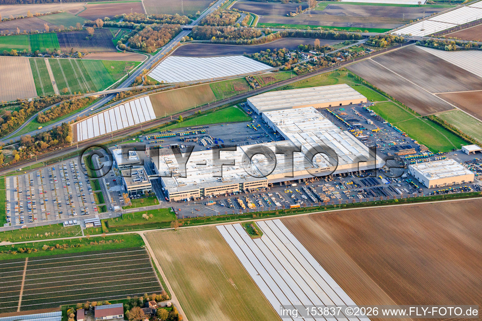 Company premises of Joseph Vögele AG in the district Rheingönheim in Ludwigshafen am Rhein in the state Rhineland-Palatinate, Germany