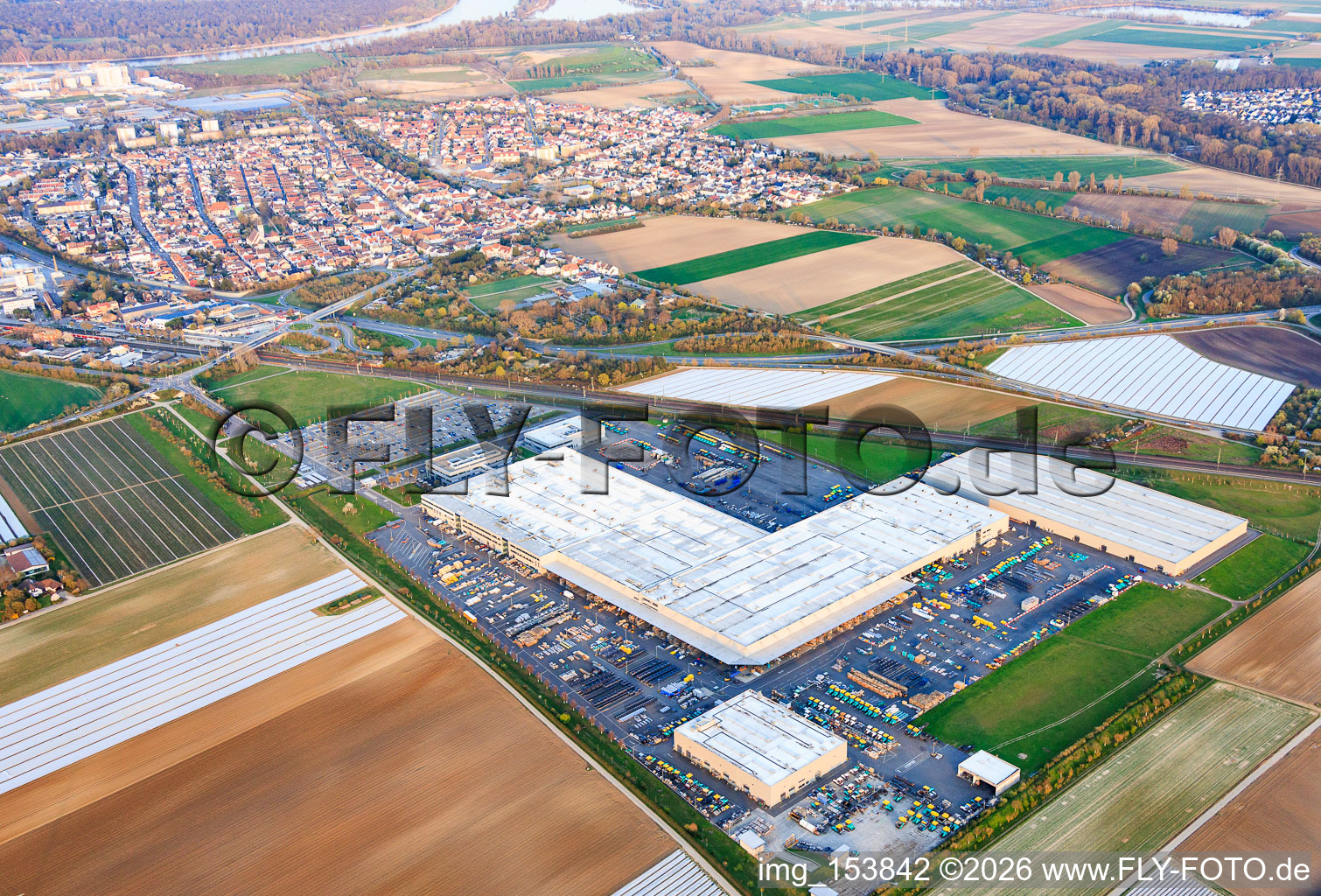 Company premises of Joseph Vögele AG in the district Rheingönheim in Ludwigshafen am Rhein in the state Rhineland-Palatinate, Germany