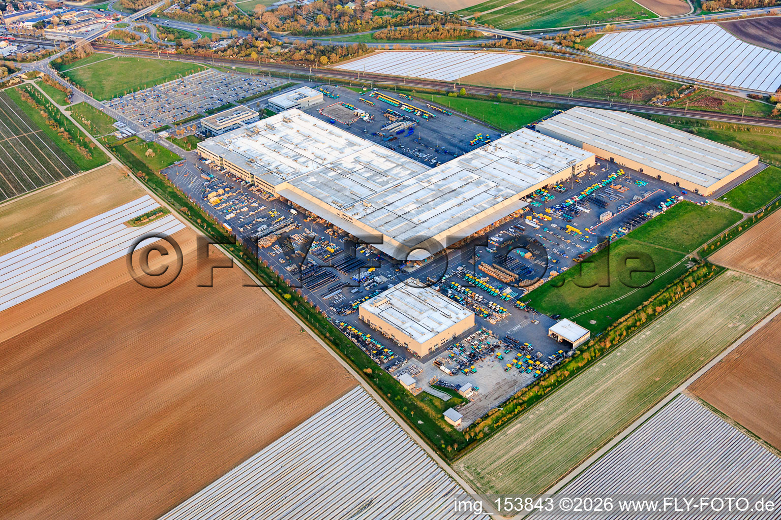 Company premises of Joseph Vögele AG in the district Rheingönheim in Ludwigshafen am Rhein in the state Rhineland-Palatinate, Germany