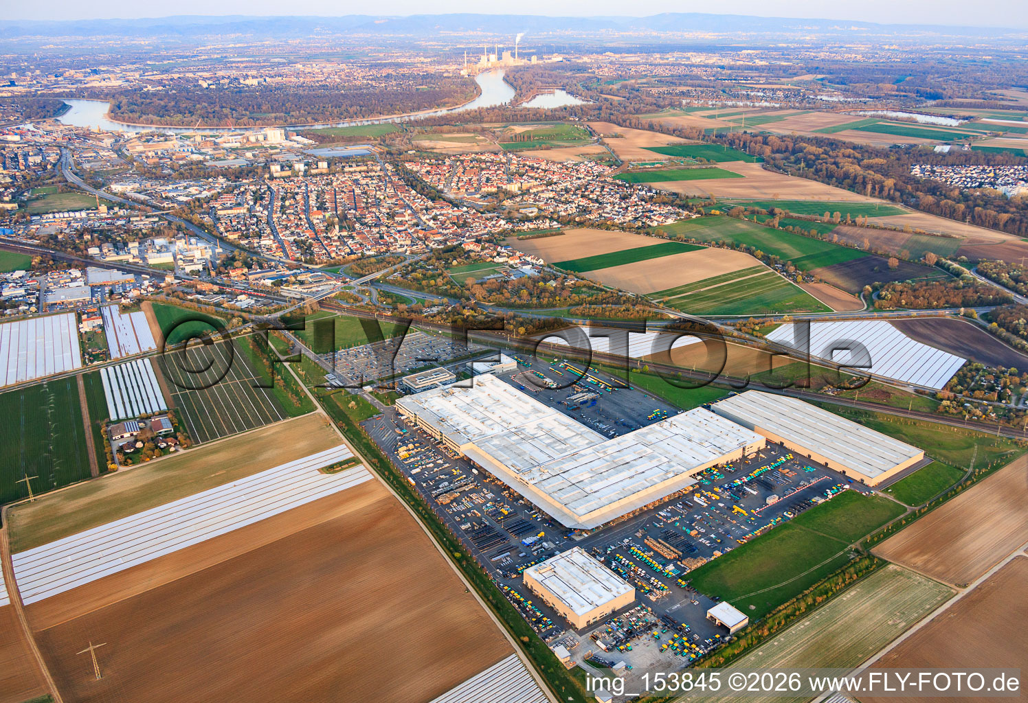 Company premises of Joseph Vögele AG in the district Rheingönheim in Ludwigshafen am Rhein in the state Rhineland-Palatinate, Germany
