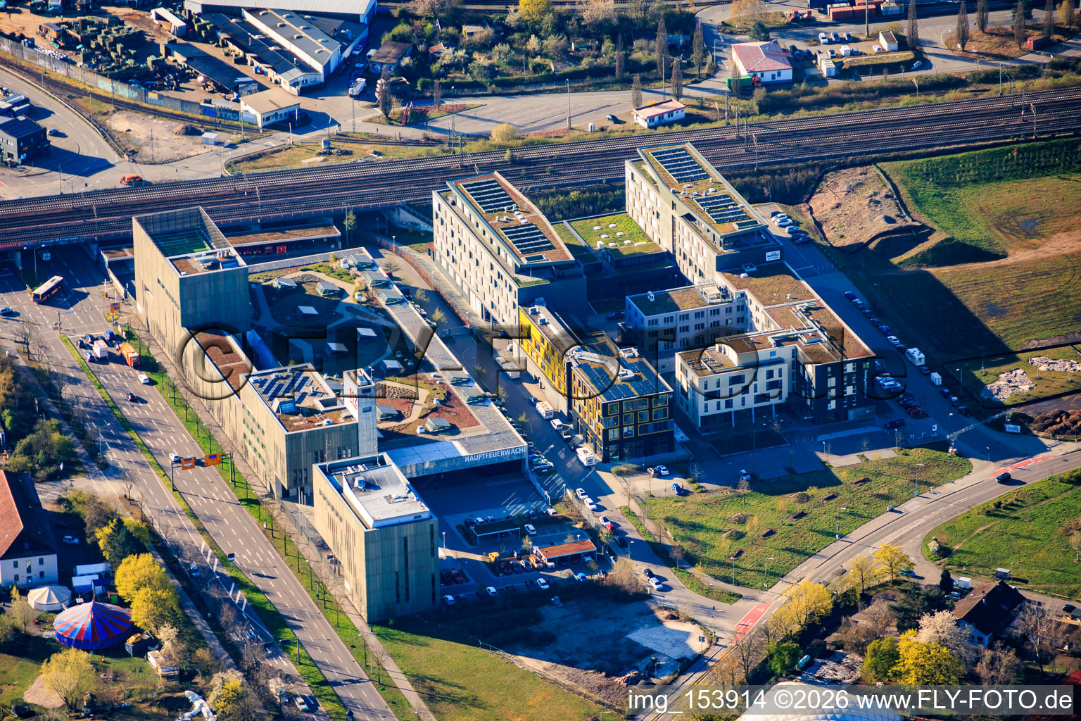 Holiday Inn Express Karlsruhe - City Park by IHG and Main Fire Station Karlsruhe in the district Südstadt in Karlsruhe in the state Baden-Wuerttemberg, Germany