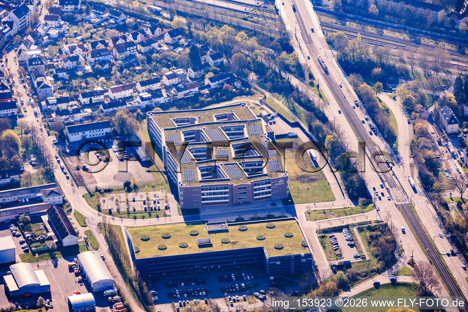 Dm-dialogicum (headquarters) and dmTECH GmbH in the district Durlach in Karlsruhe in the state Baden-Wuerttemberg, Germany