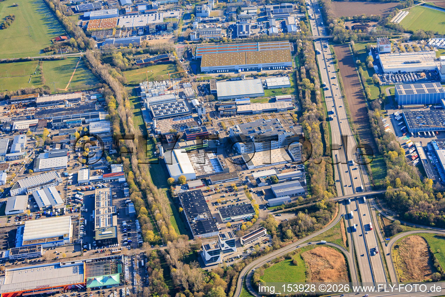 Am Storrenacker Industrial Park in the district Hagsfeld in Karlsruhe in the state Baden-Wuerttemberg, Germany