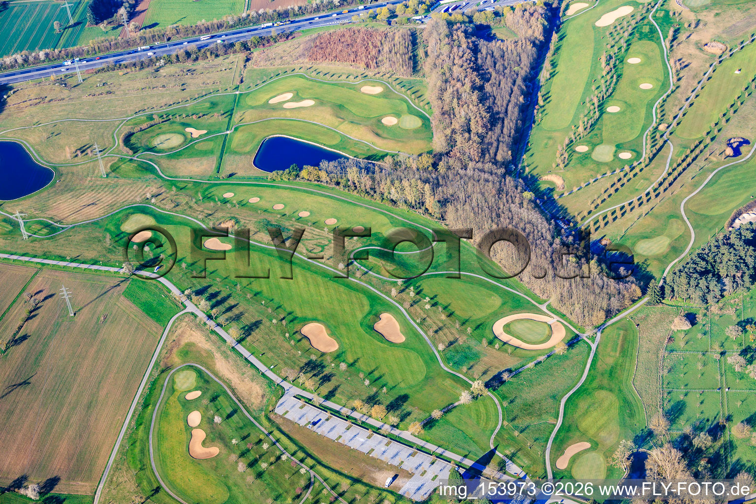Golf course Golfpark Karlsruhe - GOLF absolute at Gut Batzenhof in the district Hohenwettersbach in Karlsruhe in the state Baden-Wuerttemberg, Germany