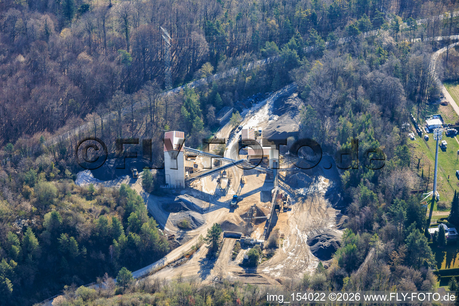 Quarry Keltern of Natursteinwerke im Nordschwarzwald GmbH & Co.KG in the district Dietlingen in Keltern in the state Baden-Wuerttemberg, Germany