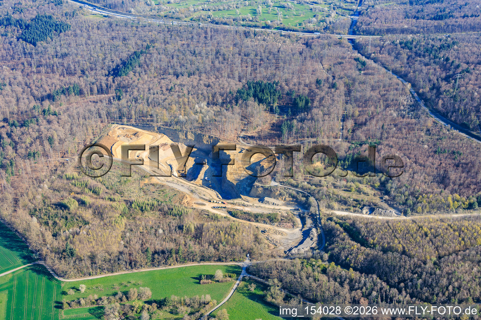 Quarry Keltern of Natursteinwerke im Nordschwarzwald GmbH & Co.KG in the district Dietlingen in Keltern in the state Baden-Wuerttemberg, Germany