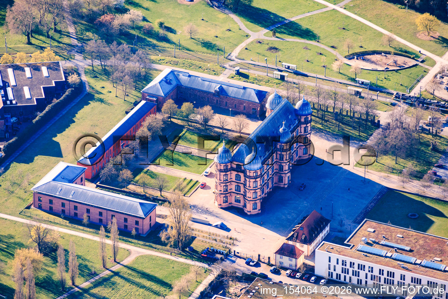 Gottesaue Palace, Wolfgang Rihm Forum Music School in the district Oststadt in Karlsruhe in the state Baden-Wuerttemberg, Germany