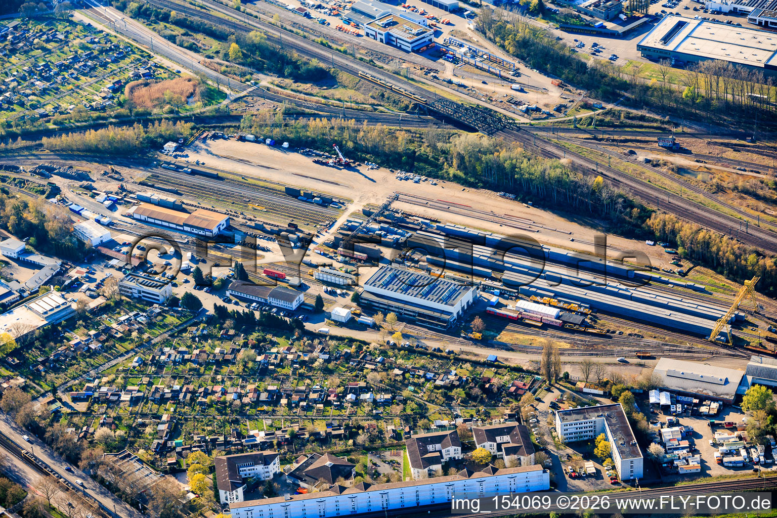 DB InfraGO AG in the district Oststadt in Karlsruhe in the state Baden-Wuerttemberg, Germany