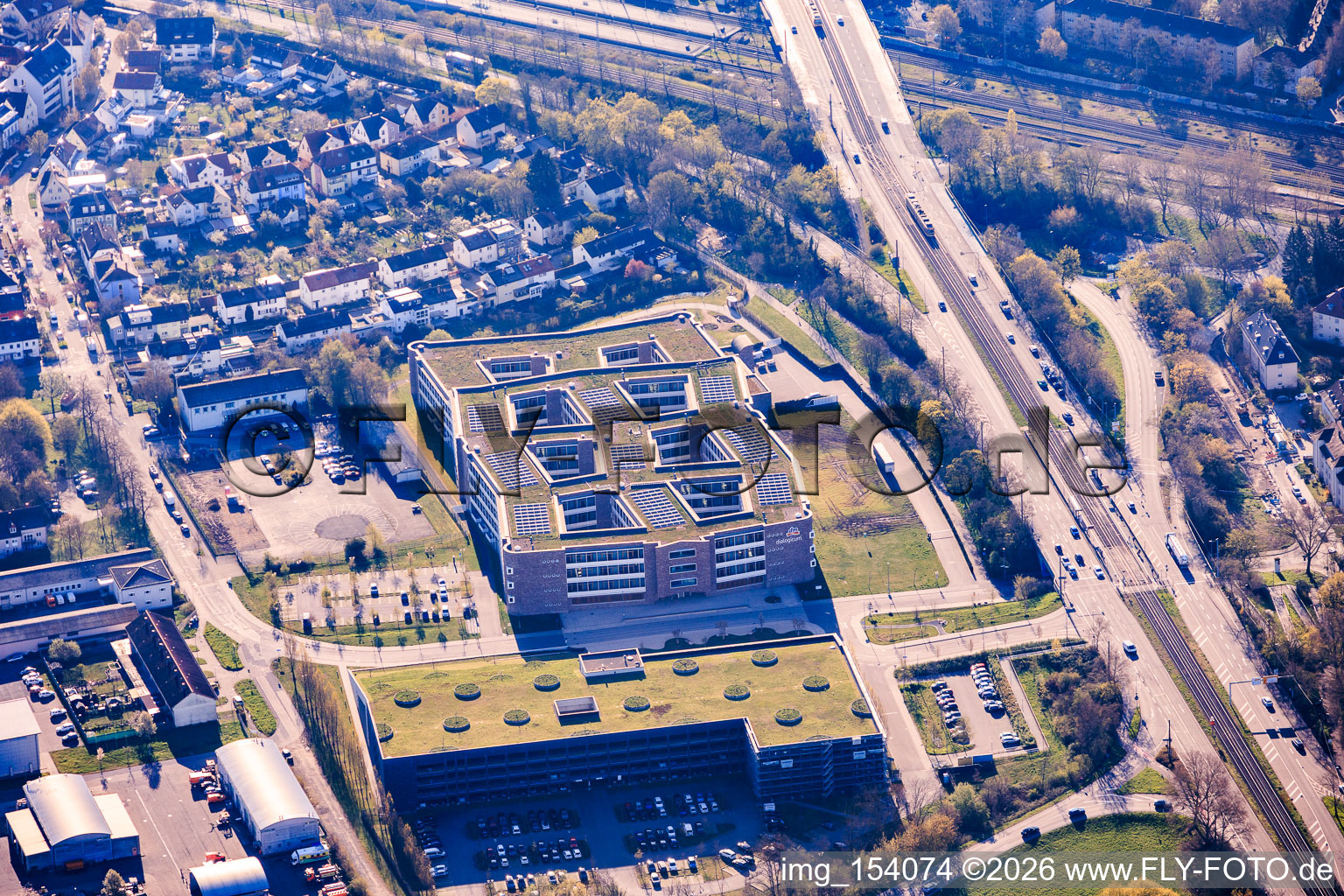 Dm-dialogicum (headquarters) and dmTECH GmbH in the district Durlach in Karlsruhe in the state Baden-Wuerttemberg, Germany