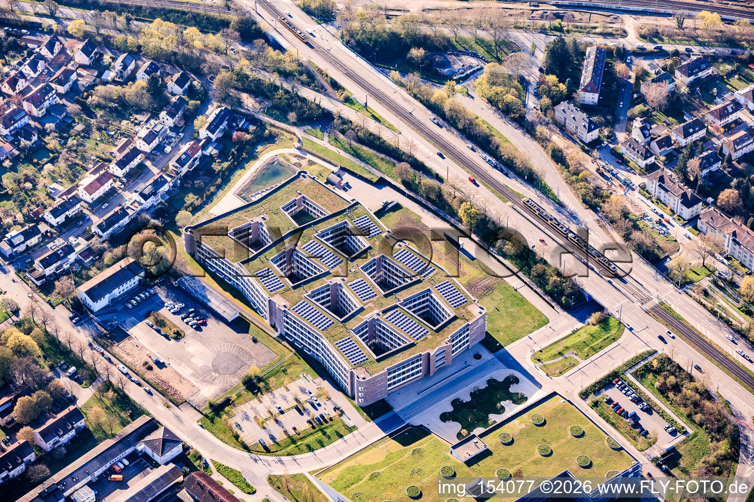 Dm-dialogicum (headquarters) and dmTECH GmbH in the district Durlach in Karlsruhe in the state Baden-Wuerttemberg, Germany