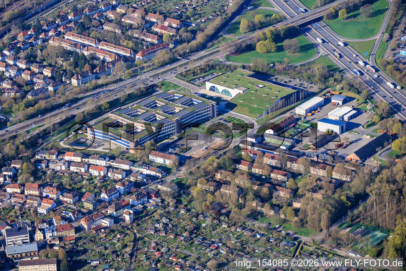 Dm-dialogicum (headquarters) and dmTECH GmbH in the district Durlach in Karlsruhe in the state Baden-Wuerttemberg, Germany