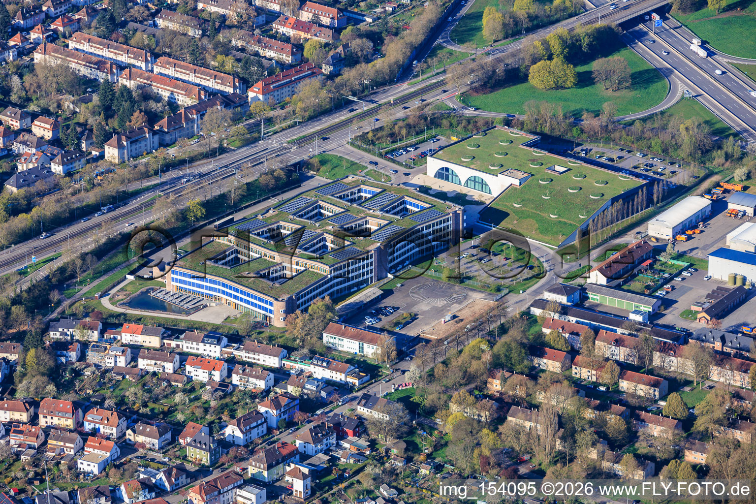 Dm-dialogicum (headquarters) and dmTECH GmbH in the district Durlach in Karlsruhe in the state Baden-Wuerttemberg, Germany