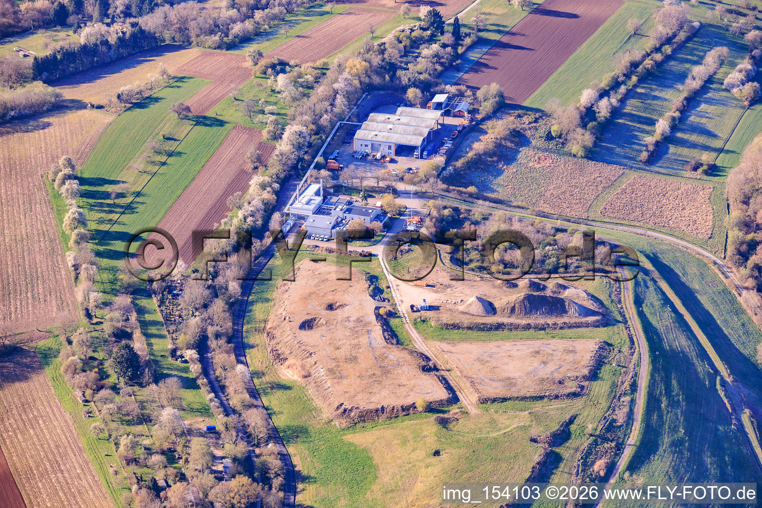 Disused landfill East in the district Durlach in Karlsruhe in the state Baden-Wuerttemberg, Germany