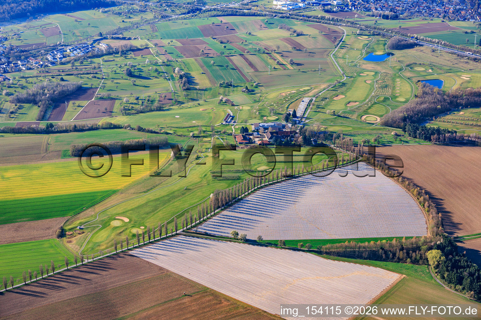Golf course Golfpark Karlsruhe - GOLF absolute at the riding stable Gut Batzenhof in the district Hohenwettersbach in Karlsruhe in the state Baden-Wuerttemberg, Germany