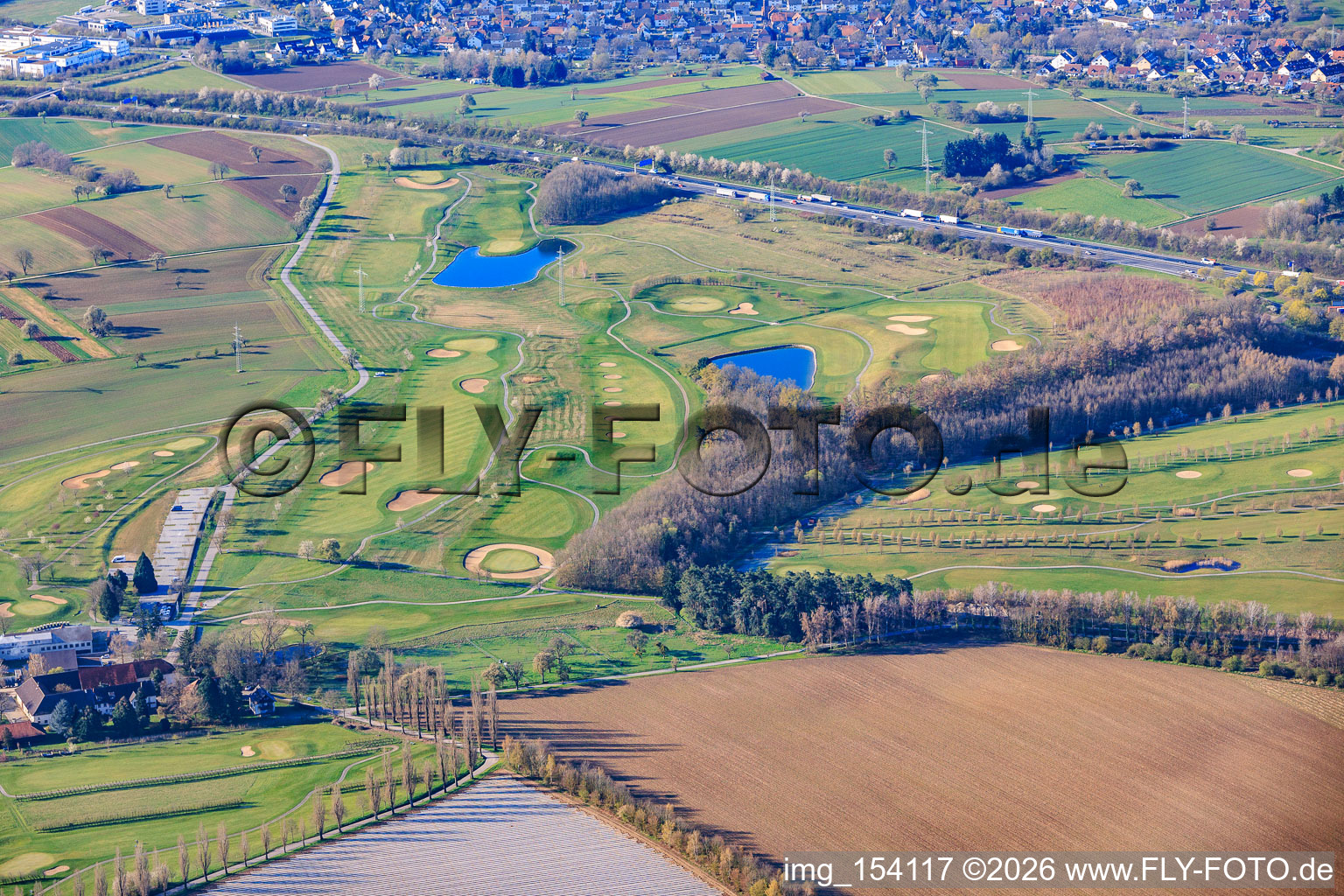 Golf course Golfpark Karlsruhe - GOLF absolute at Gut Batzenhof in the district Hohenwettersbach in Karlsruhe in the state Baden-Wuerttemberg, Germany