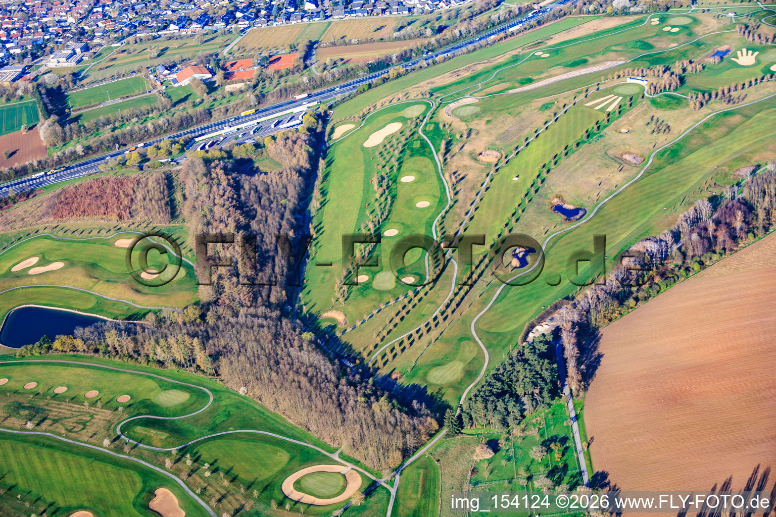 Golf course Golfpark Karlsruhe - GOLF absolute at Gut Batzenhof in the district Hohenwettersbach in Karlsruhe in the state Baden-Wuerttemberg, Germany