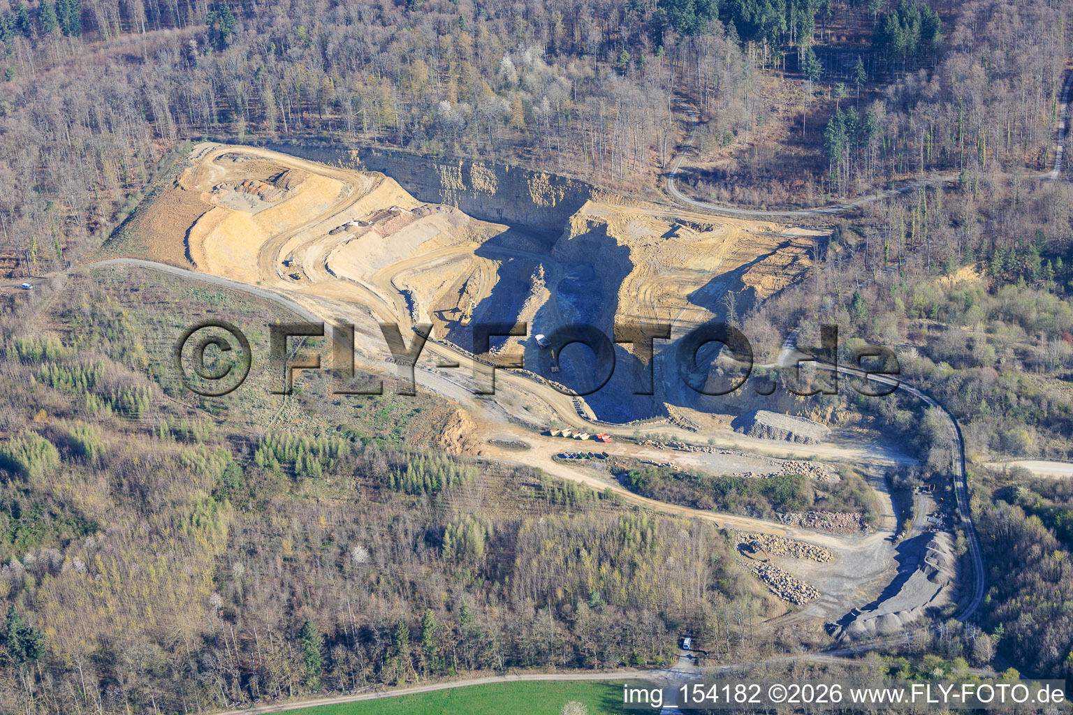 Quarry Keltern of Natursteinwerke im Nordschwarzwald GmbH & Co.KG in the district Dietlingen in Keltern in the state Baden-Wuerttemberg, Germany