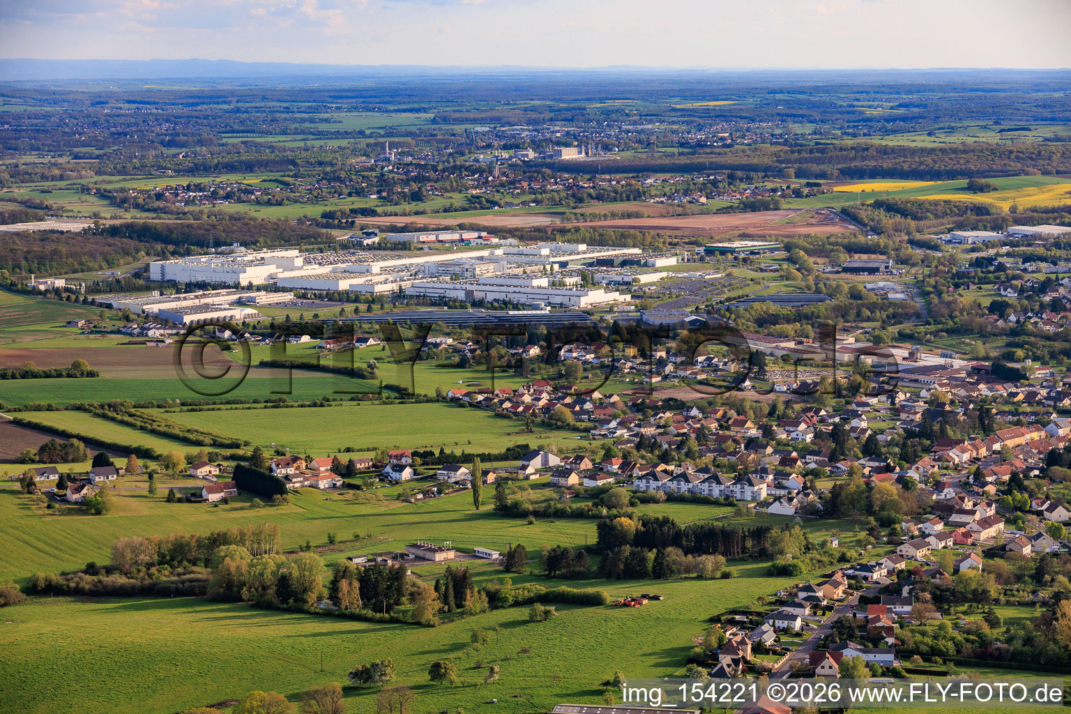 Industrial Zone Europôle, with MAHLE Behr Hambach SAS and INEOS in Hambach in the state Moselle, France