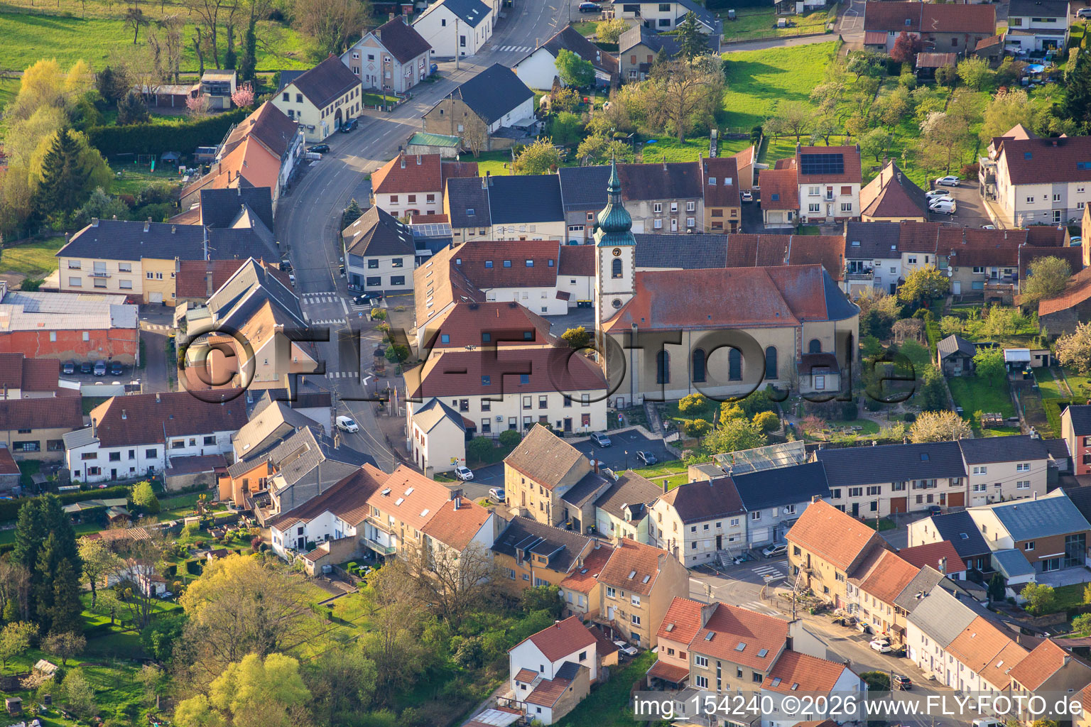 Saint Wendelin Church at Jardin St Wendelin in Diebling in the state Moselle, France