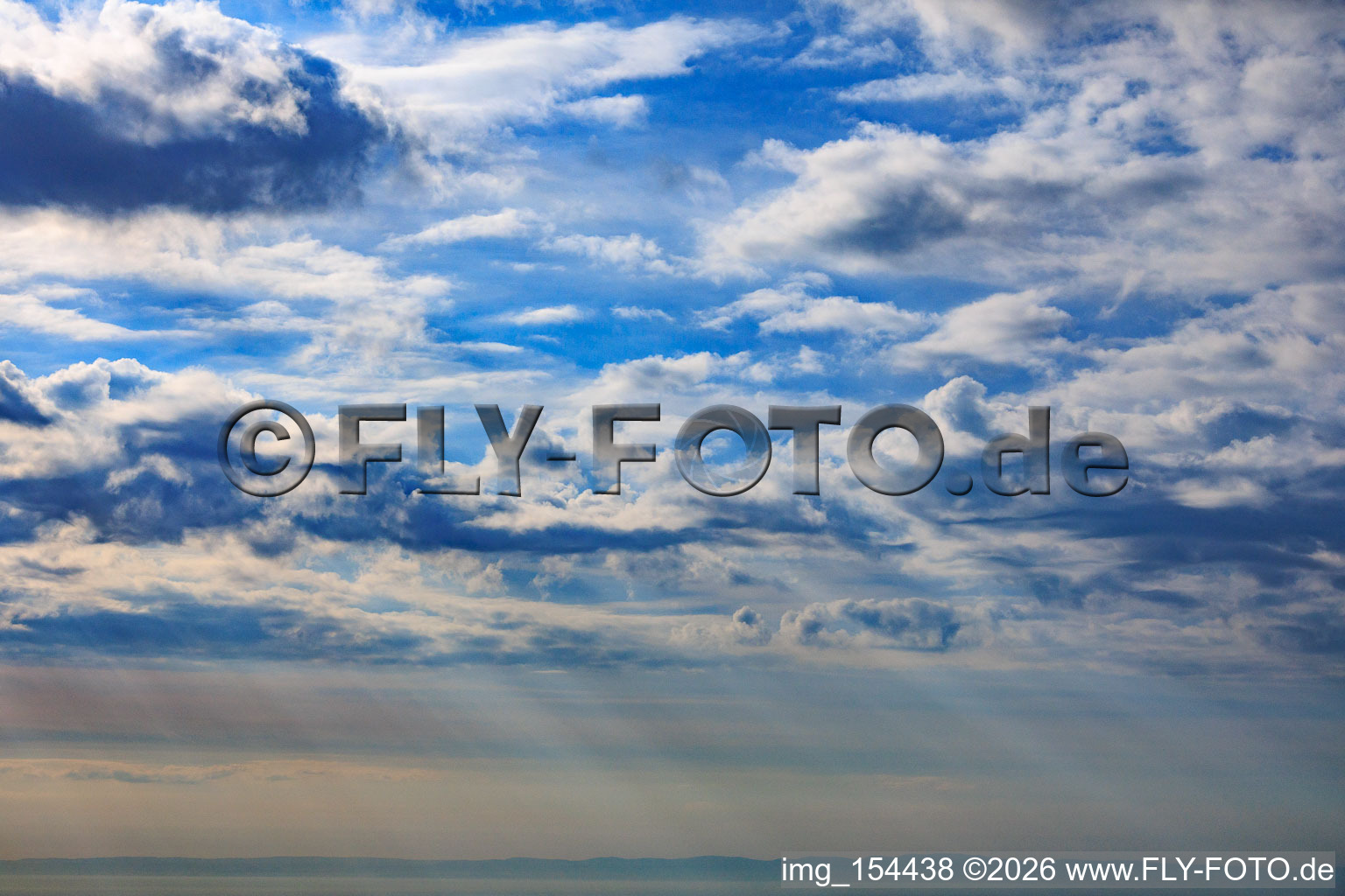 Clouds over Lorraine in Bitsch in the state Moselle, France