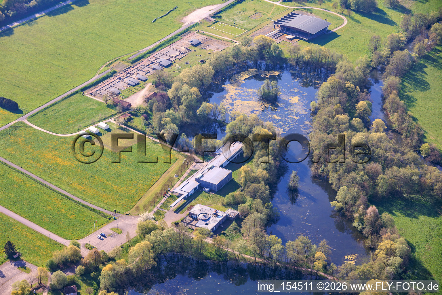 Nature reserve at the Roman Museum Bliesbruck in Bliesbruck in the state Moselle, France