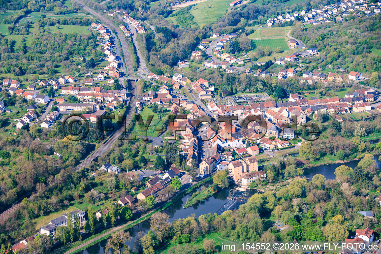 Old Mill Welferding Hydroelectric power plant on an island in the Saar in the district Welferding in Saargemünd in the state Moselle, France