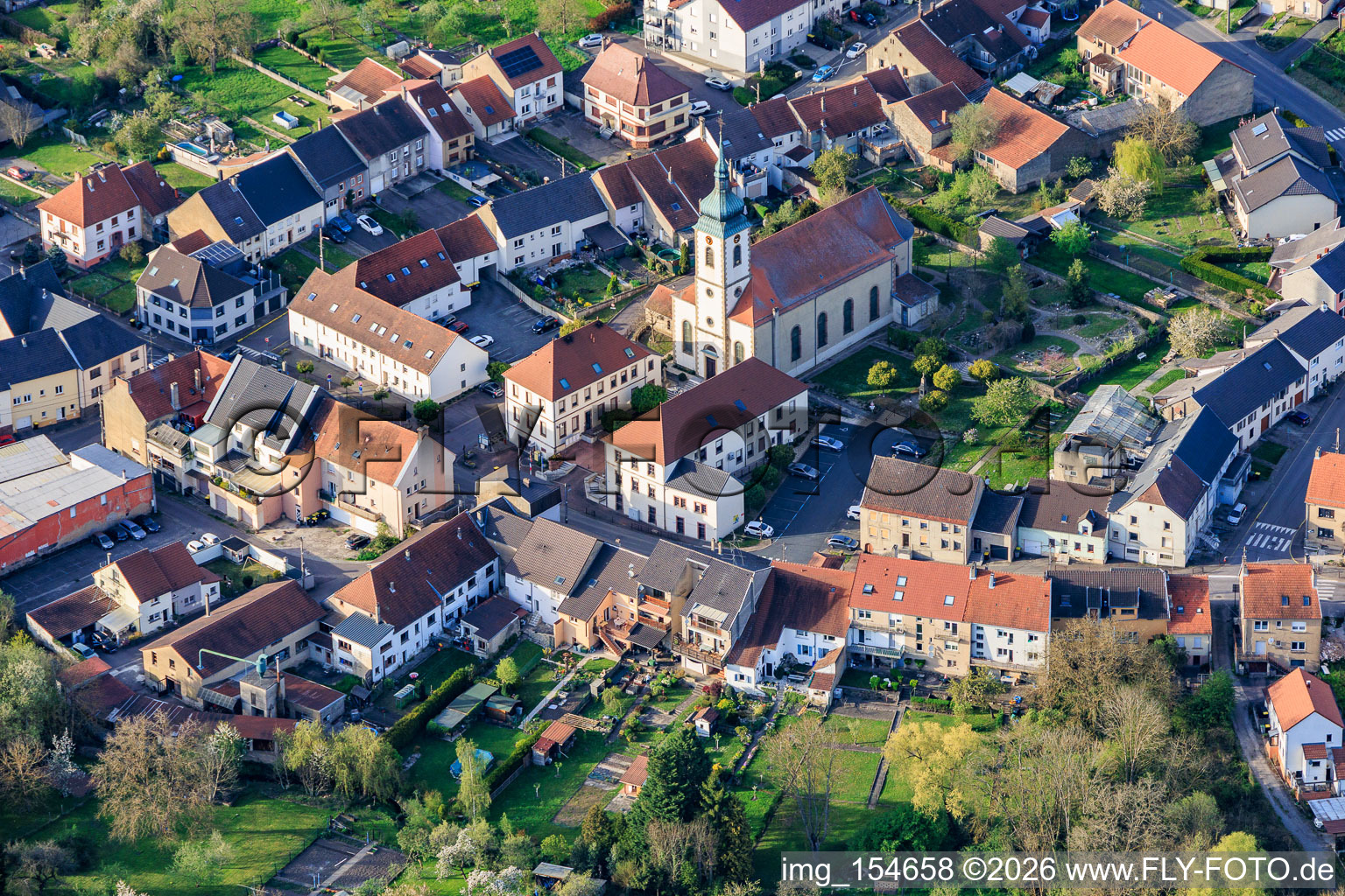 Saint Wendelin Church at Jardin St Wendelin in Diebling in the state Moselle, France