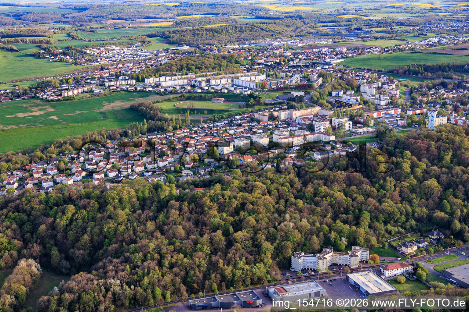 From the northeast in the district La Carriere in Saint-Avold in the state Moselle, France