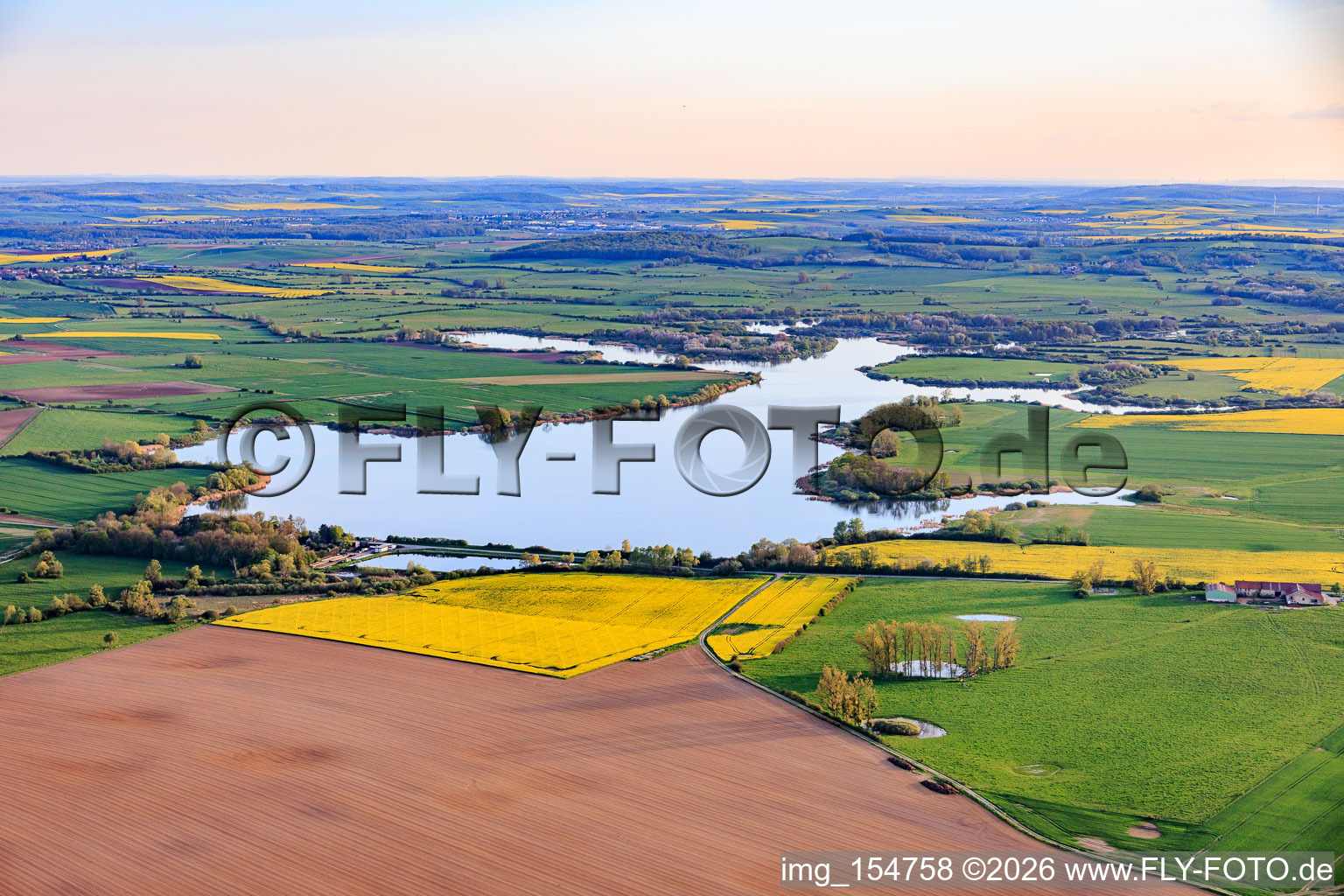 Etang Du Bischwald nature reserve in Bistroff in the state Moselle, France