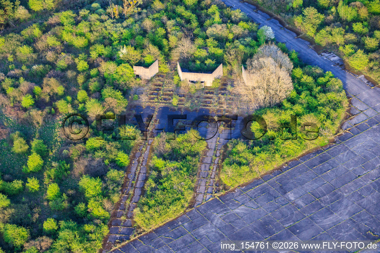 Parking position at the former military airfield Grostenquin in Grostenquin in the state Moselle, France