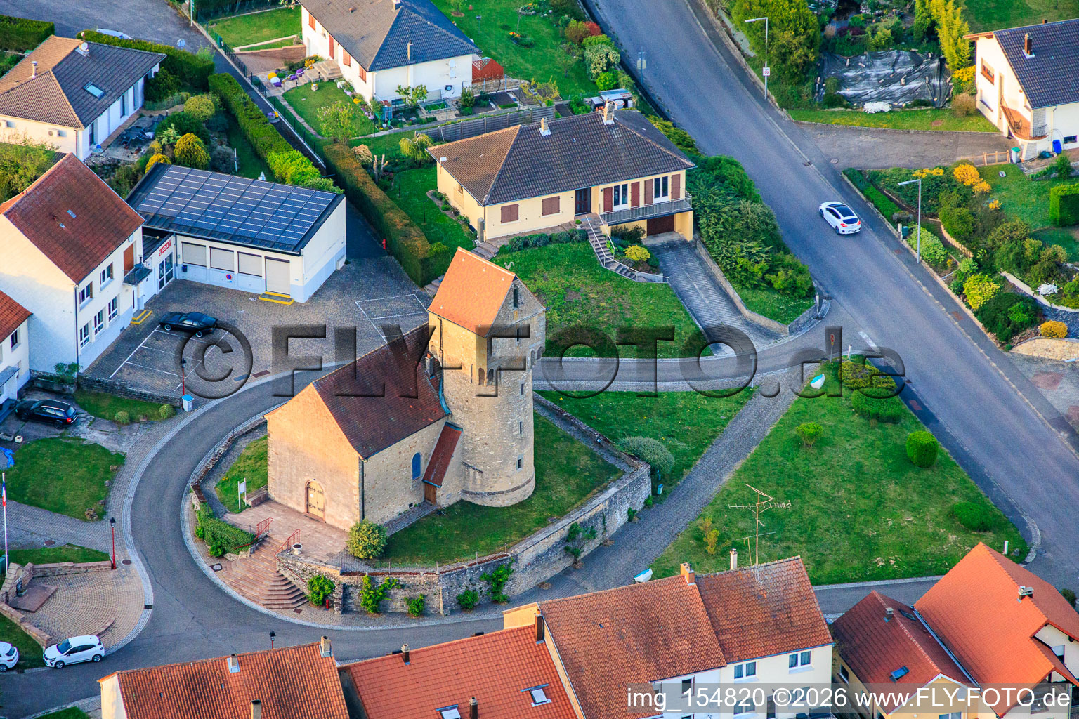 Very old fortified chapel dating from 796 in the district of Heckenransbach in Ernestviller in the state Moselle, France