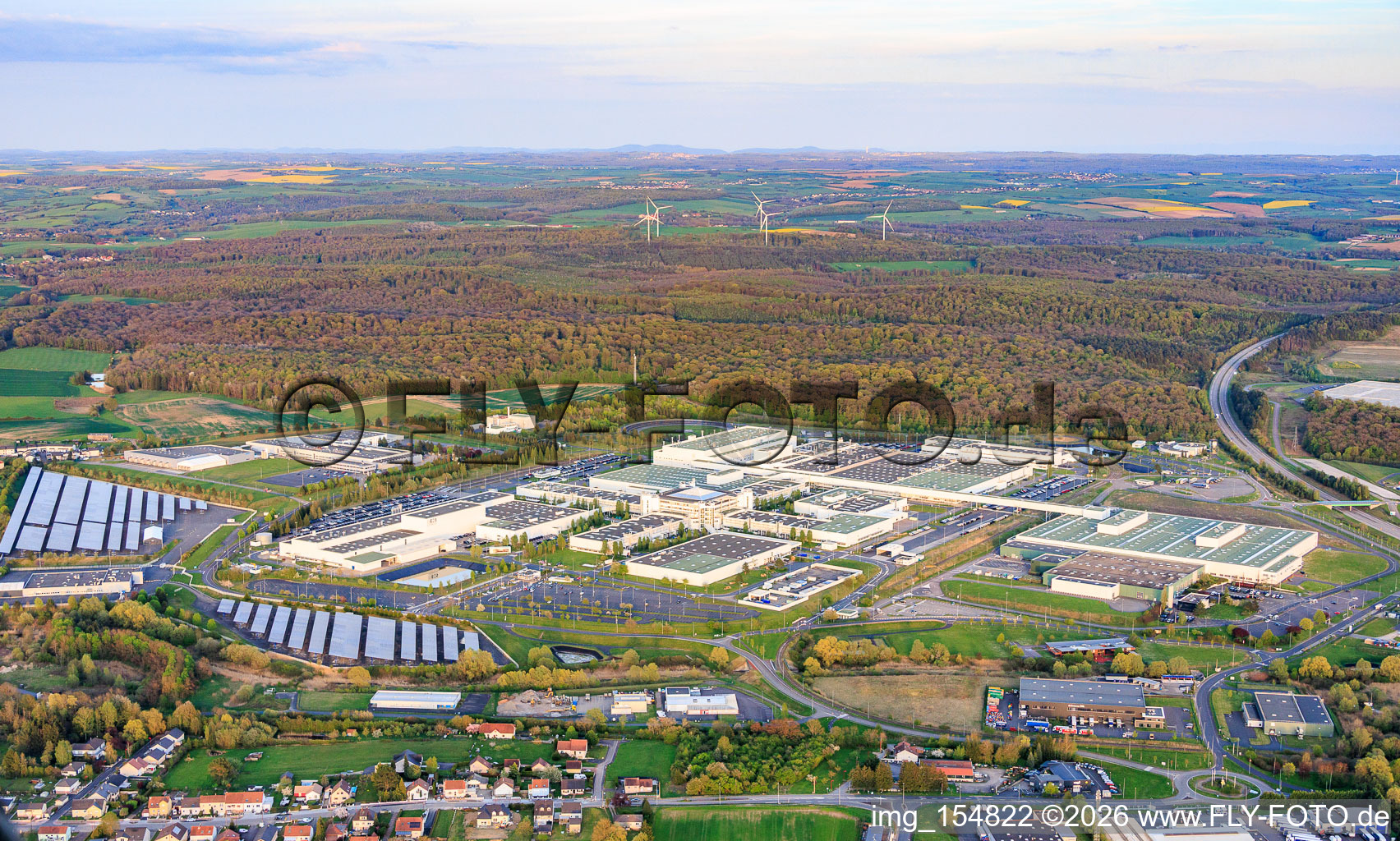 Industrial Zone Europôle, with MAHLE Behr Hambach SAS and INEOS in Hambach in the state Moselle, France
