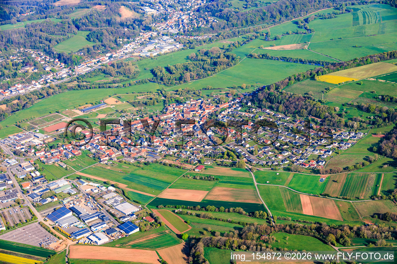 From the southeast in the district Webenheim in Blieskastel in the state Saarland, Germany