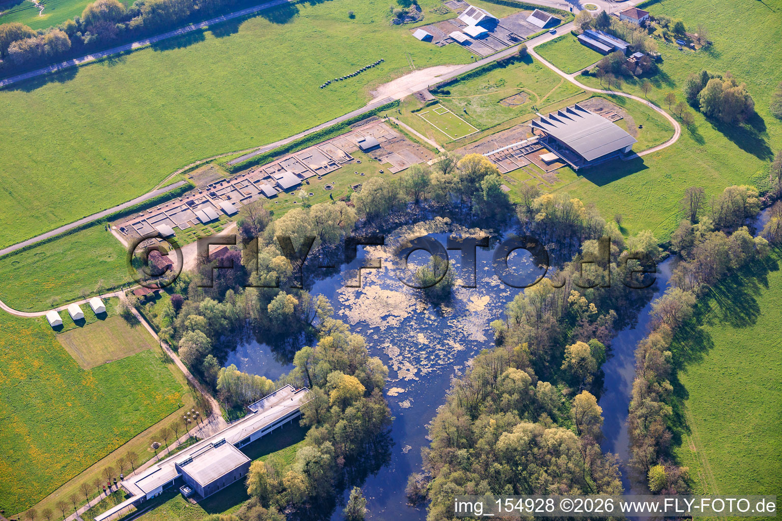 Nature reserve at the Roman Museum Bliesbruck in Bliesbruck in the state Moselle, France