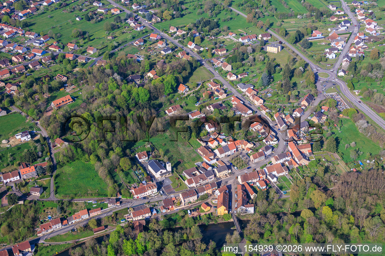 European Friendship Bridge over the Blies in Frauenberg in the state Moselle, France