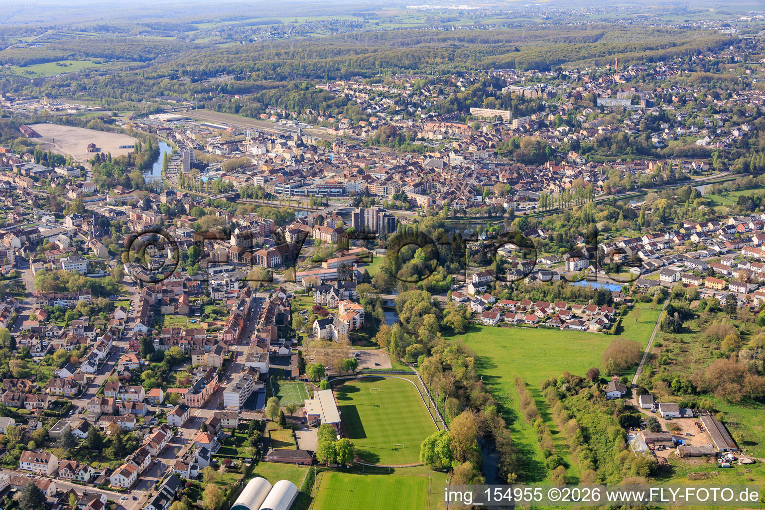Shortly before the Blies flows into the Saar in the district Blies Nord in Saargemünd in the state Moselle, France