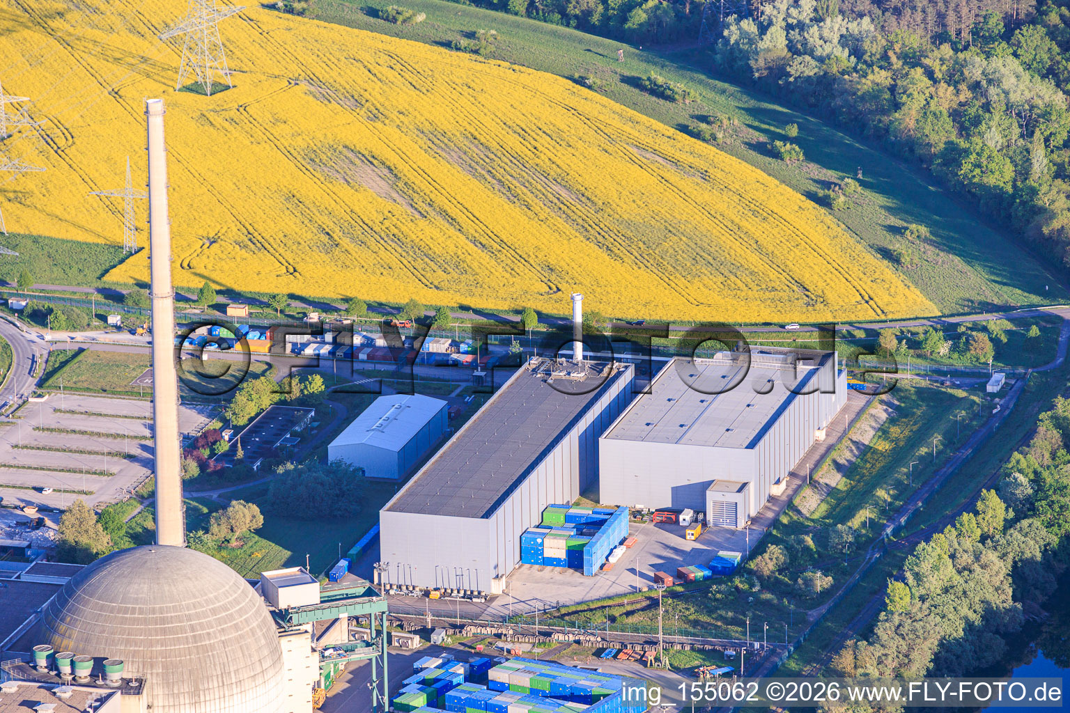 Hall of the GNR Society for Nuclear Waste Recycling in Philippsburg in the state Baden-Wuerttemberg, Germany