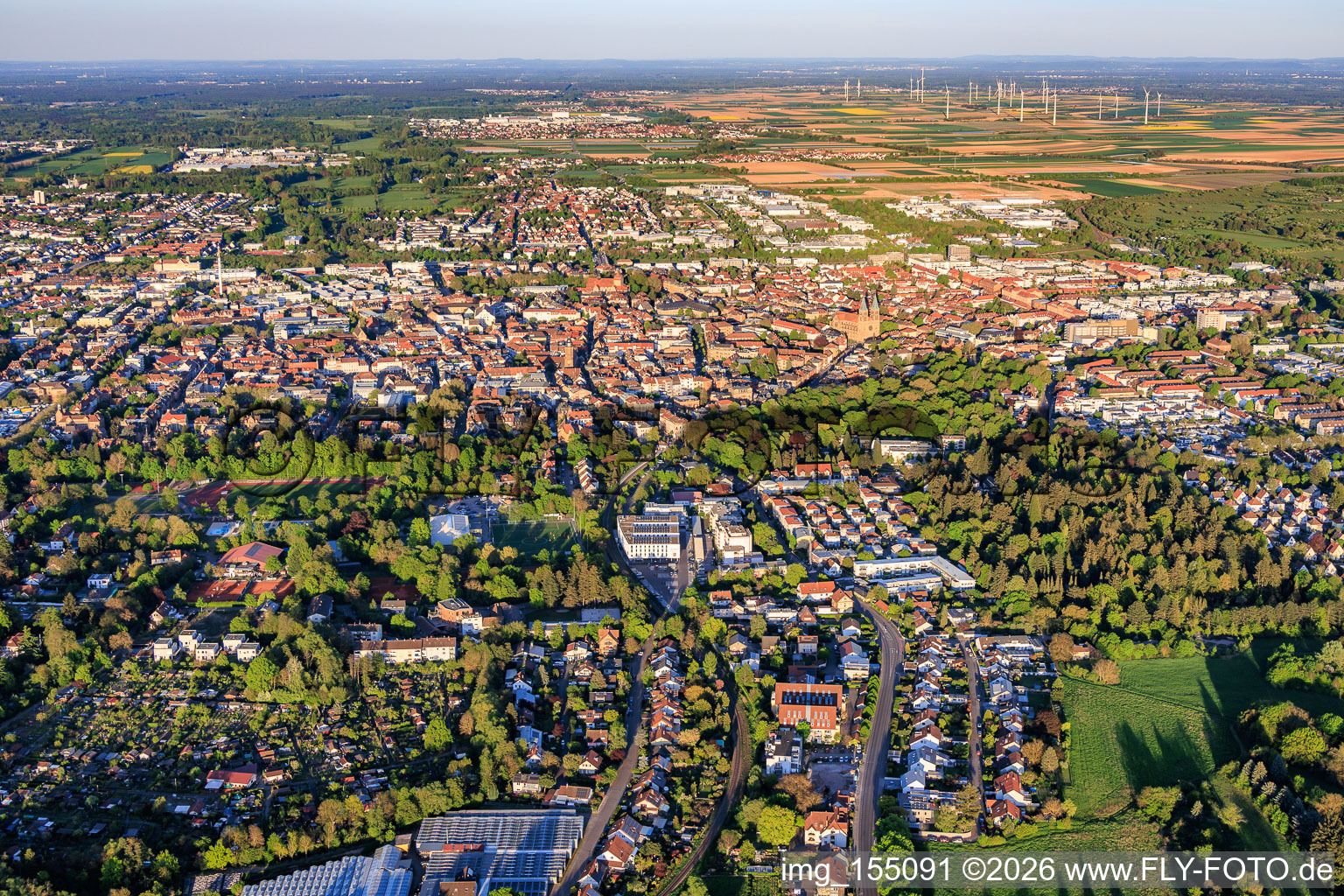 City view from the west in Landau in der Pfalz in the state Rhineland-Palatinate, Germany