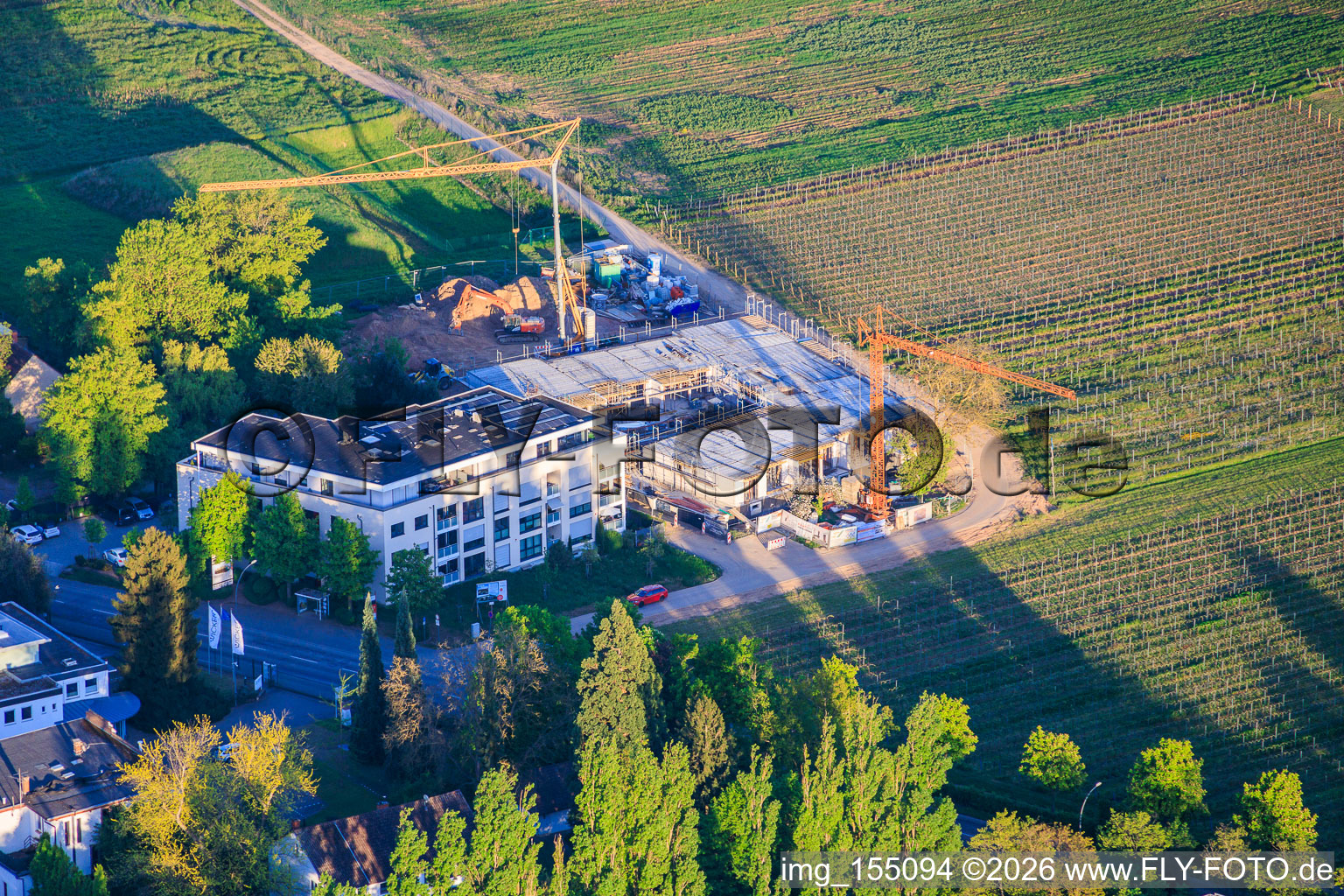 Residential construction site at Wollmesheimer Höhe in Landau in der Pfalz in the state Rhineland-Palatinate, Germany