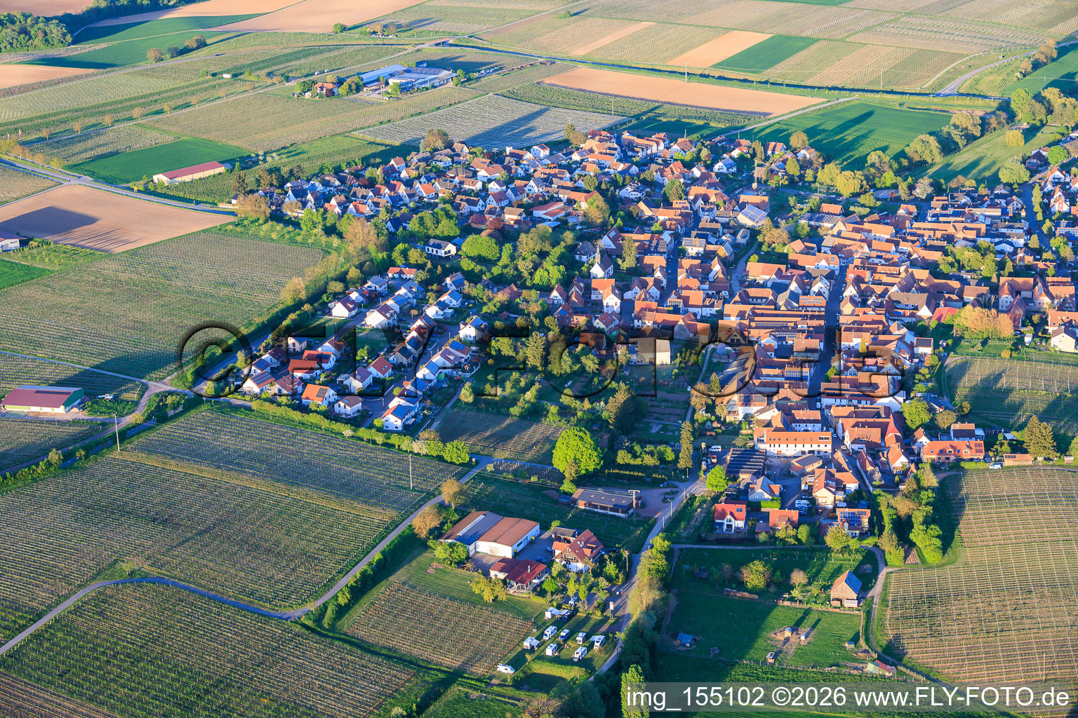 From the west in Impflingen in the state Rhineland-Palatinate, Germany