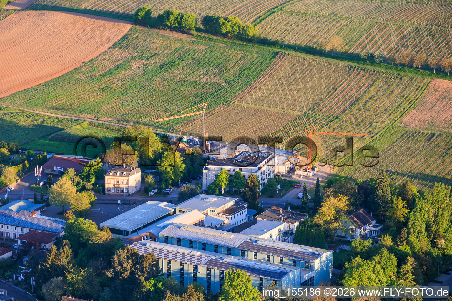 Residential construction site at Wollmesheimer Höhe in Landau in der Pfalz in the state Rhineland-Palatinate, Germany