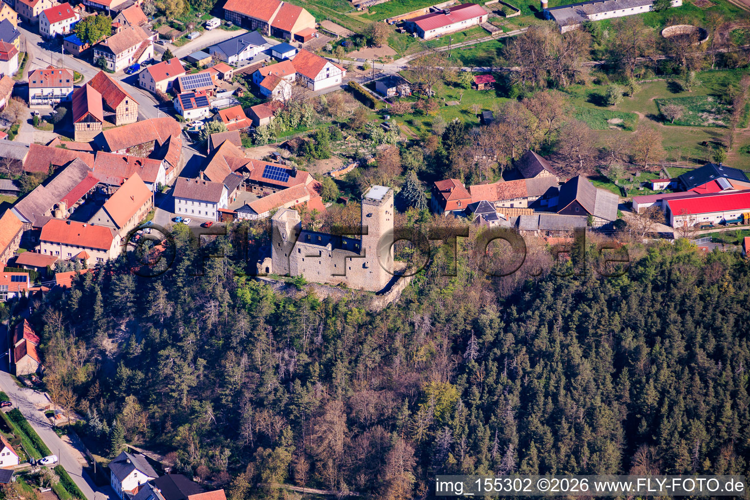 Castle ruins Ehrenstein in the district Ehrenstein in Stadtilm in the state Thuringia, Germany