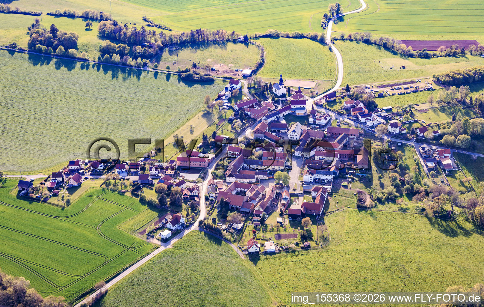From the west in Gertewitz in the state Thuringia, Germany