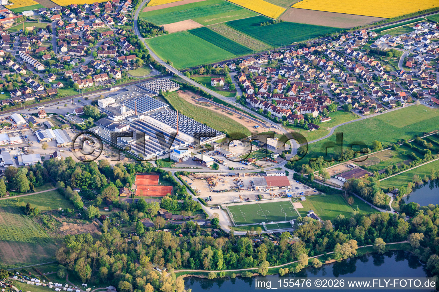 Bernd Potzel Sports Facility Oberau and Staffelstein-West Industrial Park with Goebel Porcelain in Bad Staffelstein in the state Bavaria, Germany