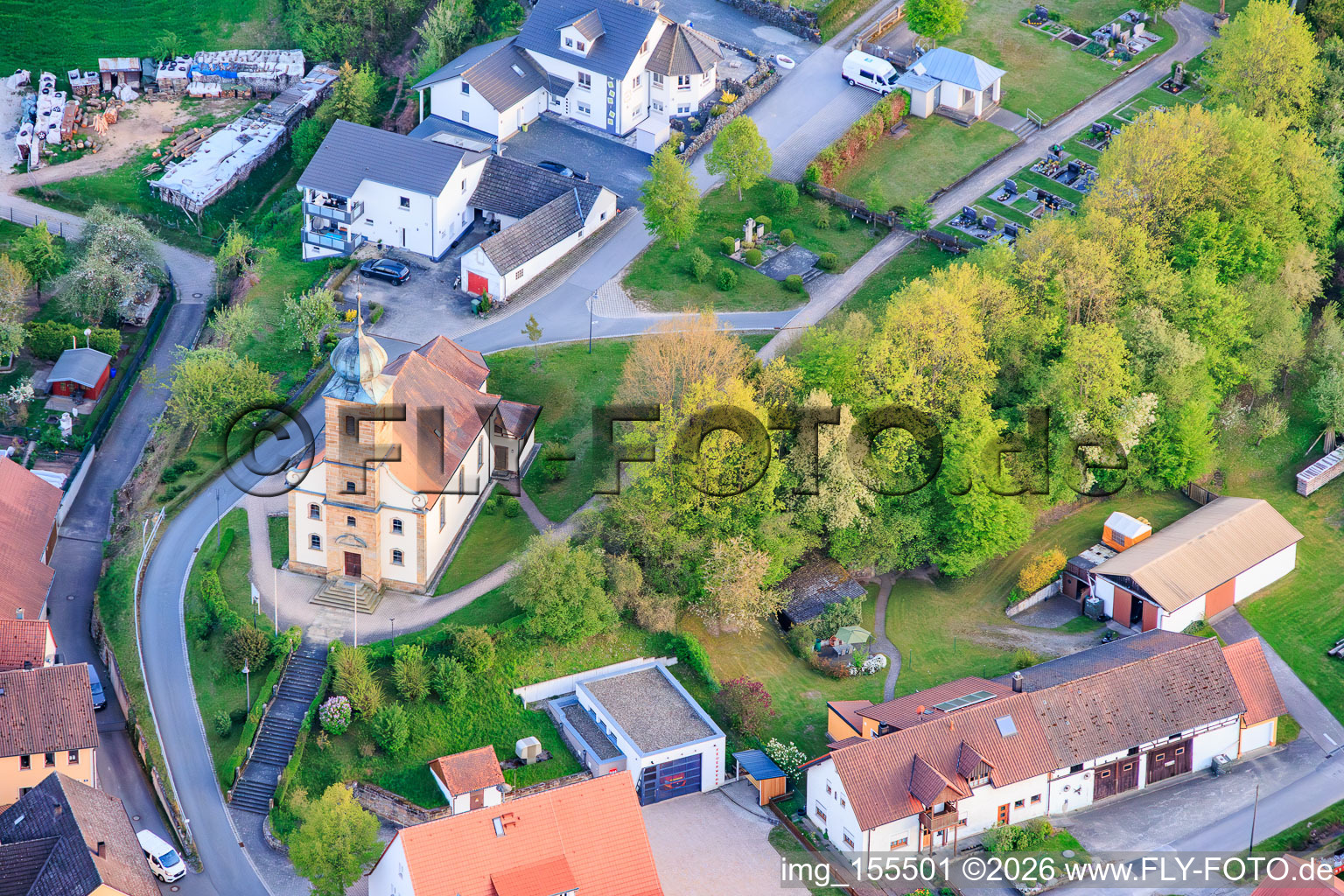 Sacred Heart Church in the district Dorgendorf in Baunach in the state Bavaria, Germany