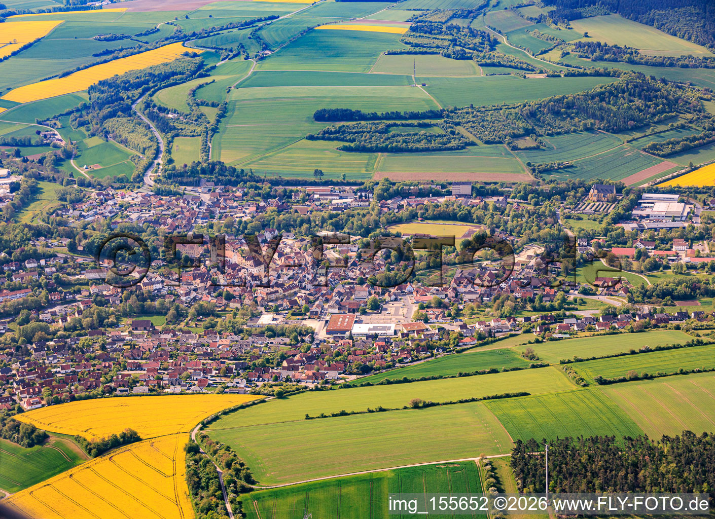 From the north in Arnstein in the state Bavaria, Germany